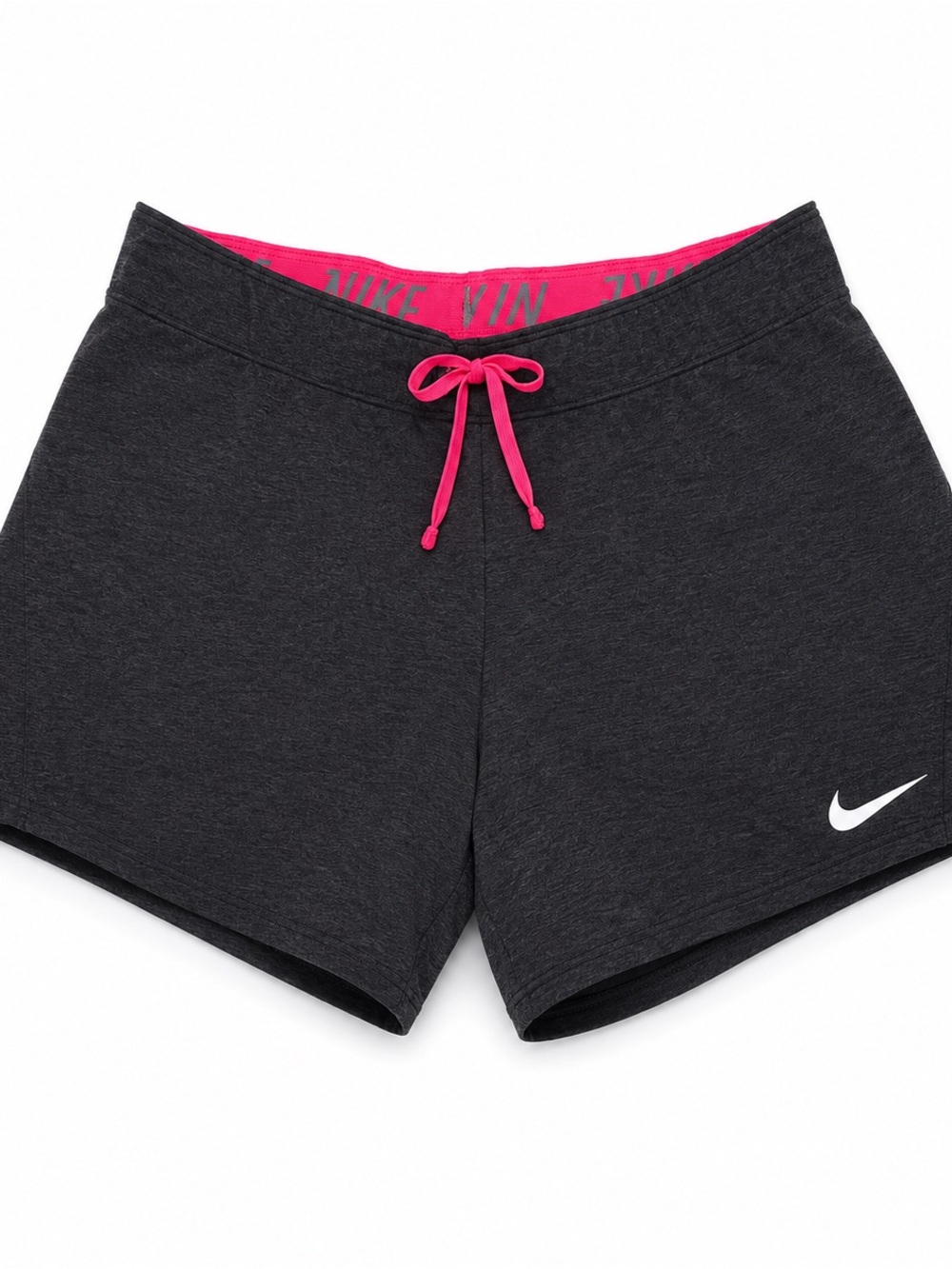 Nike Dri Fit Running Athletic Shorts Women XSmall Gray Pink Gym Yoga Training